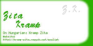 zita kramp business card